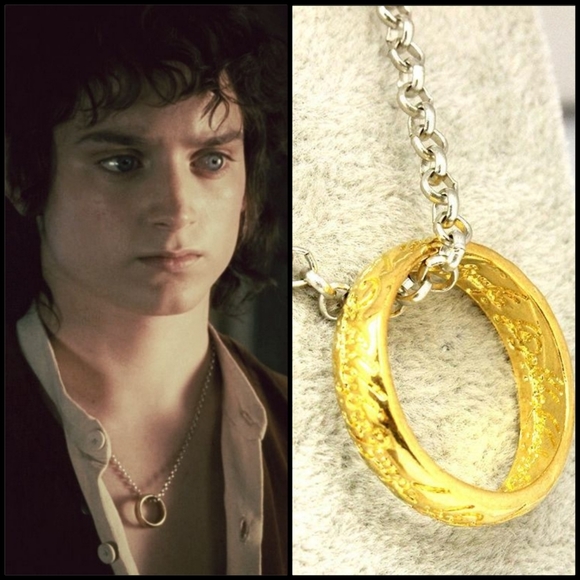 The One Ring necklace of Frodo replica from "The Lord of the Rings" (Gift LOTR - Picture 1 of 5